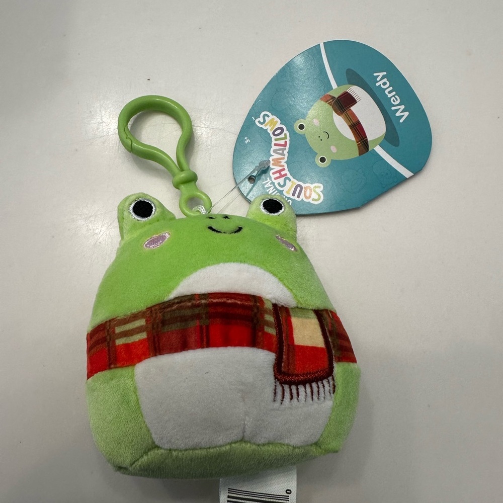 Squishmallows clip-on Green Frog with Scarf - Picture 2 of 2